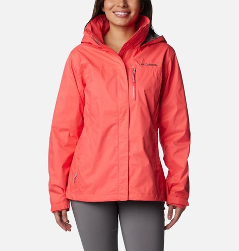 Women's Pouration™ Rain Jacket | Columbia Sportswear Columbia Rain Jacket, Ladies Short Jackets, Packable Jacket, Waterproof Jacket, Shell Jacket, Columbia Sportswear, Short Jacket, Lightweight Jacket, Vest Jacket