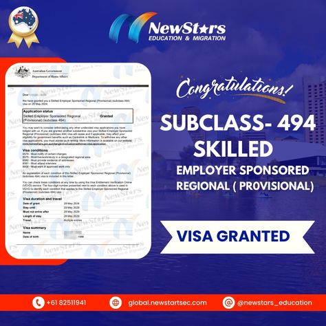 🌟𝐔𝐧𝐥𝐨𝐜𝐤 𝐘𝐨𝐮𝐫 𝐀𝐮𝐬𝐭𝐫𝐚𝐥𝐢𝐚𝐧 𝐃𝐫𝐞𝐚𝐦 𝐰𝐢𝐭𝐡 Employer Sponsored visa’s! 🇦🇺✈️ 🎉 Congratulations to our clients for grant of subclass 494 𝗦𝗸𝗶𝗹𝗹𝗲𝗱 𝗘𝗺𝗽𝗹𝗼𝘆𝗲𝗿 𝗦𝗽𝗼𝗻𝘀𝗼𝗿𝗲𝗱 𝗥𝗲𝗴𝗶𝗼𝗻𝗮𝗹 (𝗣𝗿𝗼𝘃𝗶𝘀𝗶𝗼𝗻𝗮𝗹) visa approval ✅ Occupation: - 𝐌𝐚𝐬𝐬𝐚𝐠𝐞 𝐓𝐡𝐞𝐫𝐚𝐩𝐢𝐬𝐭 🎉 Attention applicant working in regional Australia ! 🍳 Ready to kick start your journey to Australian residency? ✅ If you're a skilled worker with 3 years of experience and a sponsoring employer, you could be eligible for a 494 visa . Let us guide you towards per... Permanent Residency, Massage Therapist, You Must, Government, Massage, Australia, Education, Quick Saves, Regional