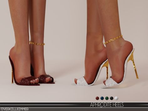 Aphrodite heels | Overkill Simmer on Patreon Sims 4 Female Bracelet, Alpha Shoes Sims 4, Ts4 Heels Patreon, The Sims 4 Heels Patreon, Sims 4 Cc Rich Patreon, Sims 4 High Heels Cc Patreon, Heels Cc Sims 4 Patreon, Sims 4 Cc Fancy Clothes Patreon, Sims 4 Ysl Heels