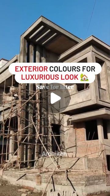 A R C H I I R O N🔹 on Instagram: "Exterior Colours For luxurious look of your dream home ( part-2)  🤩Discover the trendy paint colours for your home exterior like  ⭐SILVER THINKET(8398),  ⭐MARTIN SKY (7952),   ⭐SOFT WHISPER (9416),  ⭐FIRST FROST (8316).  The gracefulness of  ⭐GREY TINT (8535) &⭐ PURE IVORY (L124) to the attractiveness of ⭐MARVEL QUORY (8425), ⭐BRUNT MALT (8227), ⭐ANTIQUE BRASS (8581), ⭐PURE ESPRESSO N (K090) &⭐ BLACK LAND N (K294)  all colours are available in ⭐Asian Paints❄️🎨 🌌These colours are more than just a paint, transform your space into a haven of peace & luxury😍✨Follow us for more ideas 💡😇 @archiiron_architects  #home #exterior #ideas #paints #colours #peace #luxury #house #homeinterior #color #interior #designer #interiordesign #exteriordesign   #InteriorD Grey Colour Combination House Exterior, Luxury Home Exterior Paint Colors, Asian Exterior Paint Colors For House, Home Exterior Colour Combination, Grey Outdoor House Paint, Home Exterior Colors In India, Exterior Grey Paint Colors For House, Color Combinations Home Exterior, Colour Combination Exterior