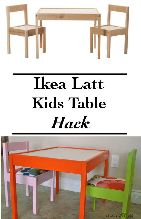 I can't believe how easy this Ikea Latt kids table hack is! Ikea Kids Activity Table, Ikea Toddler Table, Ikea Latt Table, Ikea Kids Table And Chairs, Latt Hack Kid Table, Ikea Table, Kids Play Kitchen, Kid Hacks, Childrens Table