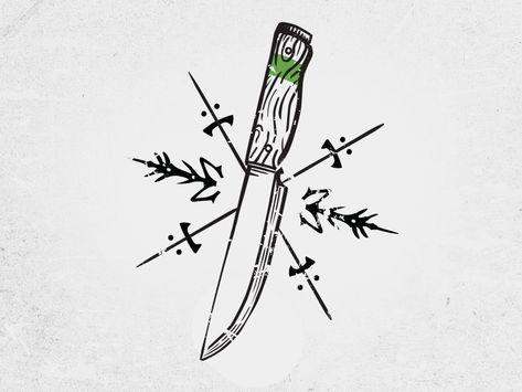 Hunting Knife Tattoo, Camping Tattoo, Chef Tattoo, Knife Tattoo, Tactical Pocket Knife, Engraved Pocket Knives, Nautical Tattoo, Simple Tattoo Designs, Dagger Tattoo