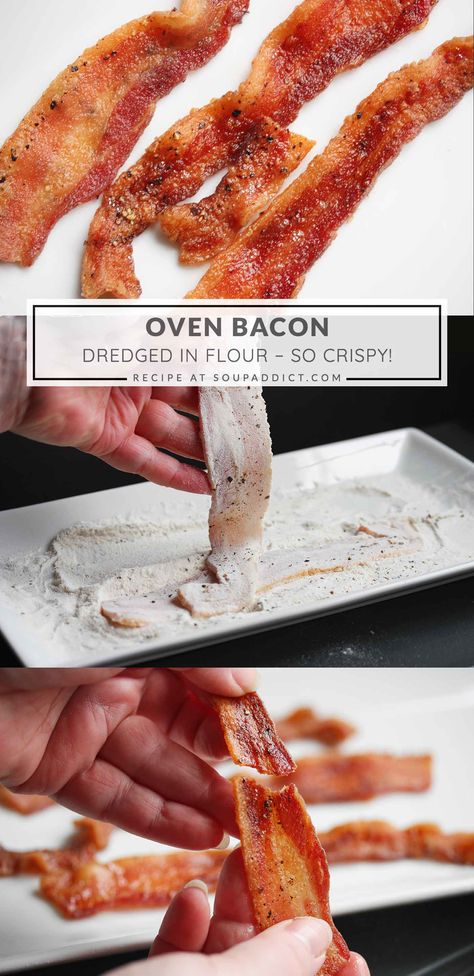 Oven Fried Bacon, How To Bake Bacon, Bake Bacon, Oven Cooked Bacon, Oven Baked Bacon, Bacon Dip, Bacon In The Oven, Cooking Bacon, Baked Bacon