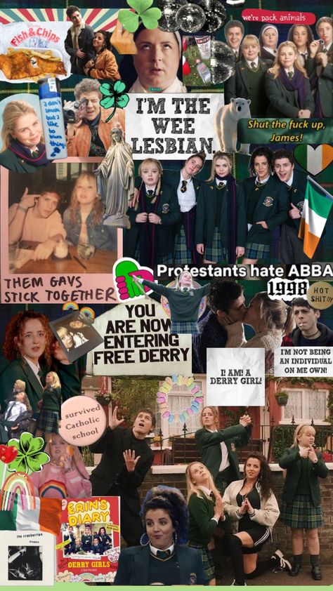 Derry Girls🇮🇪 Derry Girls, Team Starkid, Funny Memes About Girls, Fandom Funny, Girl Running, Apple Wallpaper, Girls Dream, Free Prints, Girl Wallpaper