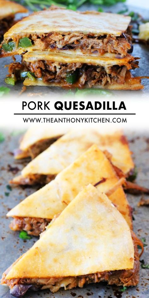 Homemade Quesadillas, Pulled Pork Quesadillas, Pork Quesadillas, Pork Quesadilla, Pulled Pork Quesadilla, Leftover Pork Chops, Leftover Pork Roast, Leftover Pulled Pork, Easy Pulled Pork