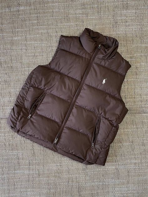 Starboy Lifestyle, Puffer Vest Outfit Men, Brown Puffer Vest Outfit, Manny Khoshbin, Polo Ralf Lauren, Polo Ralph Lauren Vest, Vest Outfits Men, Ralph Lauren Puffer, Puffer Vest Outfit