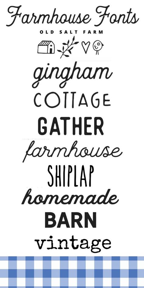 Farm Fonts, Farmhouse Fonts, Christmas Fonts Free, Farmhouse Font, Best Farmhouse, Holiday Fonts, Font Combinations, Christmas Fonts, Fancy Fonts