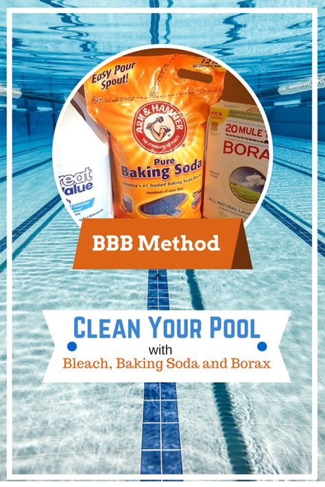 Bucket Method For Pool, Borax In Swimming Pool, Clean Pool Hacks, Diy Pool Cleaning Hacks, Pool Chemicals For Beginners, Pool Cleaning Hacks, Pool Cleaning Tips, Clean Pool, Swimming Pool Maintenance