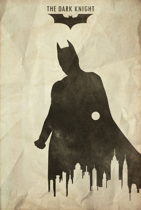 Hero - The Dark Knight Poster by Edwin Julian Moran II The Dark Knight Poster, Movie Posters Art, Batman Silhouette, The Dark Knight Trilogy, Minimalist Movie Poster, Batman Begins, Batman Wallpaper, Batman Comic Art, The Dark Knight Rises