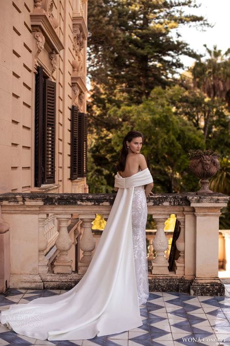 Beaded Mermaid Wedding Dress, 2023 Wedding Dresses, Wona Concept, Wedding Dress Detachable Skirt, A Line Ball Gown, Chic Bridal Gown, Glam Wedding Dress, Alta Moda Bridal, Beaded Mermaid