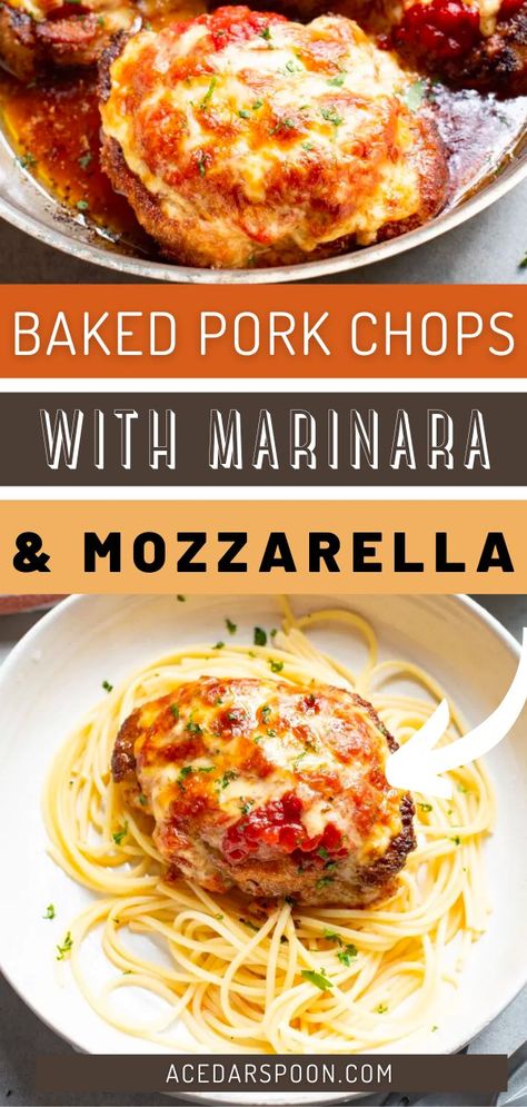 Simple Marinara Sauce, Italian Pork Chops, Cheese Pork Chops, Crusted Pork Chops, Pork Pasta, Parmesan Crusted Pork Chops, Parmesan Pork Chops, Baked Pork Chops Oven, Slow Cooker Pork Tenderloin