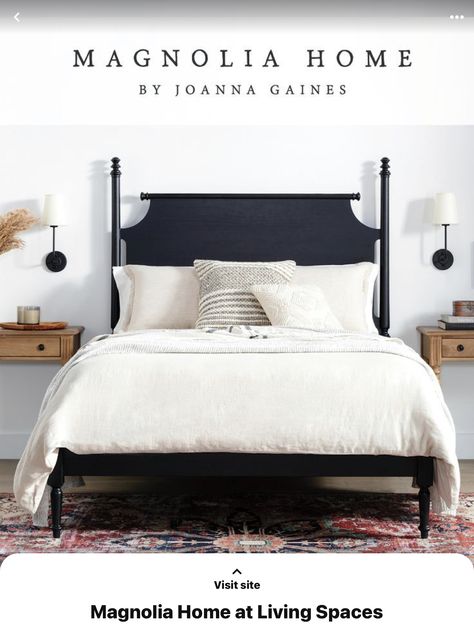 Magnolia Homes Bedroom, Bright Rug, Black Bed, Dreamy Bedrooms, Magnolia Homes, Joanna Gaines, Master Bedrooms Decor, Guest Bedrooms, Dream Bedroom