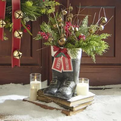 MERRY STITCHES | Shop Sales Events Antique Farmhouse Pinterest Christmas Crafts, Cowboys Wreath, Raz Imports, Santa Boots, Stitch Shop, Metal Containers, Merry Christmas Santa, Holly Berry, 2023 Christmas