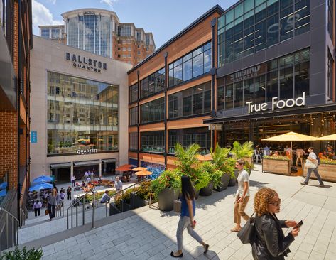 Arlington, Virginia, Ballston Quarter Plaza. Washington Capitals Hockey, Air Garden, Arlington Virginia, Forest City, Brick Facade, Washington Capitals, Northern Virginia, How To Level Ground, Open Air