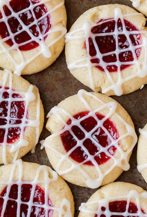 How to make Raspberry Almond Shortbread Thumbprint Cookies Raspberry And Almond Shortbread Thumbprints, Raspberry Thumbprint Cookies Almond, Raspberry Almond Shortbread Cookies, Shortbread Thumbprint Cookies Recipe, Raspberry Almond Thumbprint Cookies, Shortbread Thumbprint Cookies, Mmm Cookies, Raspberry Thumbprint, Raspberry Thumbprint Cookies