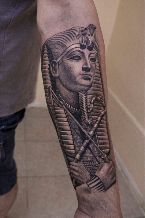 Pharoah Tattoo For Men, Pharoah Tattoo, Pharaoh Tattoo, Black Men Tattoos, Egypt Tattoo, Men Tattoos, Temple Design, Tattoo Sleeve, Malta