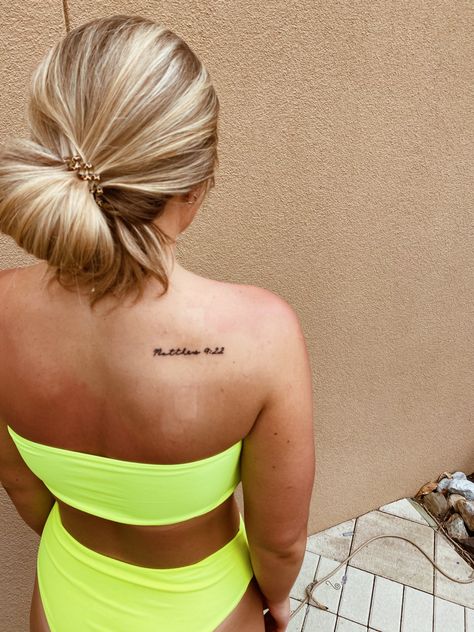 Matthew 9:22 ~ daughter be encouraged, your faith has made you well Matthew 11:28-30 Tattoo, Matthew 5 9 Tattoo, Matthew 5:16 Tattoo, Matthew 28 20 Tattoo, Matthew 6 34 Tattoo, Matthew Tattoo, Jesus Tattoo For Women, 34 Tattoo, Matthew 10 28