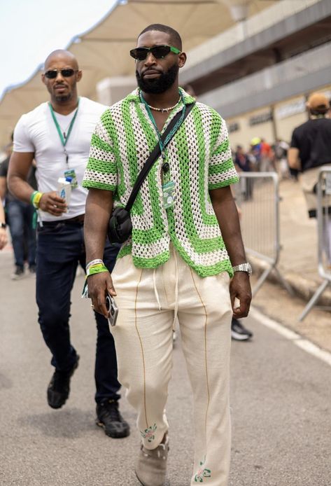 Coachella Men Outfit, Crochet Shirt Outfit, Black Men Summer Outfits, Mode Coachella, Coachella Outfit Men, Men Festival Outfit, Vacation Outfits Men, Party Outfit Men, Festival Outfits Men