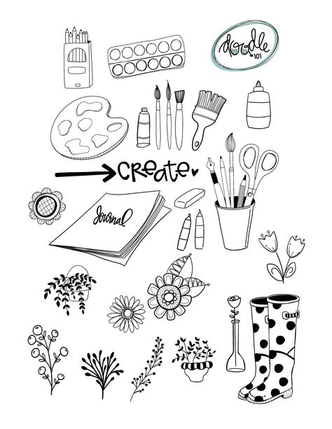 Emilie Barnes, Arte Doodle, Doodle Art Journals, Doodle Inspiration, Online Friends, Easy Doodle Art, Easy Doodles Drawings, Doodle Lettering, 수채화 그림