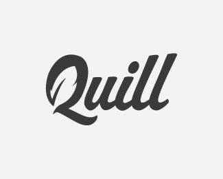 Quill Quill Logo, Quotes Logo, Logo Development, Logo Word, Developer Logo, Identity Inspiration, Typo Logo, Logo Brand Identity, Work Design