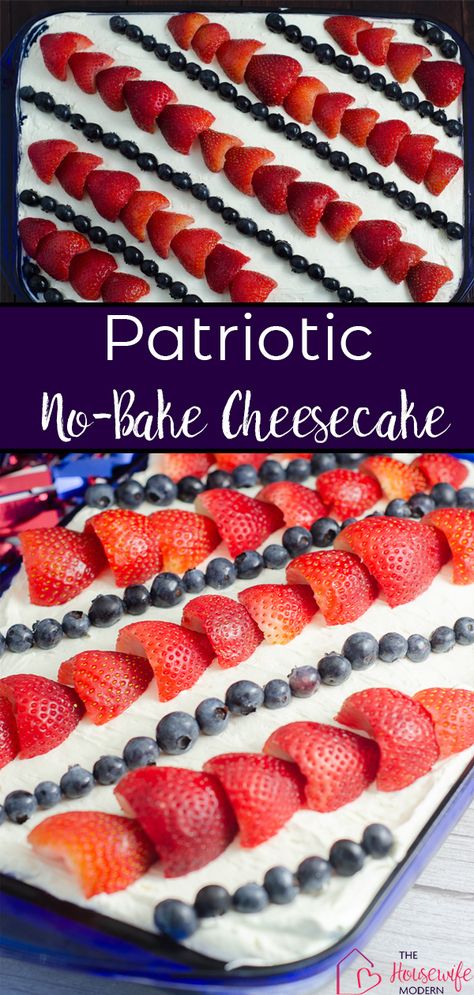 Flag Cheesecake, Patriotic Printables, Patriotic Recipes, Cheesecake Easy, Cheesecake No Bake, Cube Cake, Patriotic Food, Pound Cake With Strawberries, Strawberry Jello