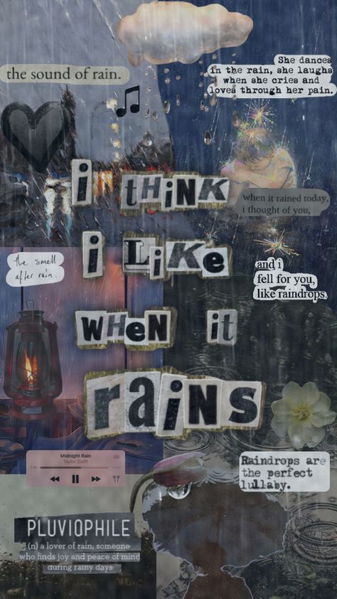 I love rainy weather <3 I don’t feel like I did rain justice with this collage :/ #rain #rainy #rainyday #rainyweather #rainweather #rainday #aesthetic #ithinkilikewhenitrains Rain People Aesthetic, Pretty Like The Rain, Rainy Day Moodboard, Rain And Study Aesthetic, 3 A.m. Aesthetic, Rain Aesthetic Collage, Moody Rain Aesthetic, Rain Lover Aesthetic, Rain And Thunder Aesthetic