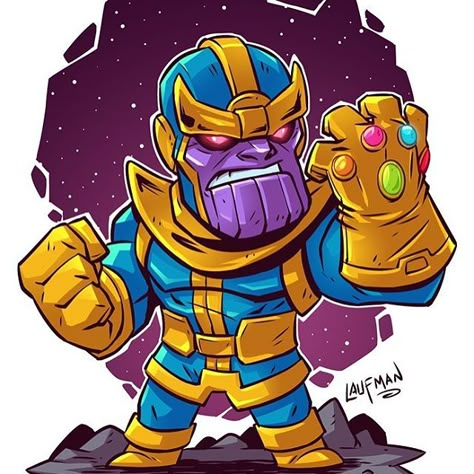 4,502 curtidas, 11 comentários - Derek Laufman (@dereklaufman) no Instagram: “Chibi Thanos #chibi #fanart #marvel #thanos #mangastudio #dereklaufman” Laufman Art, Derek Laufman, Chibi Marvel, Chibi Art, Chibi Characters, Cartoon Character, Super Heroes, Super Hero, Comic Book