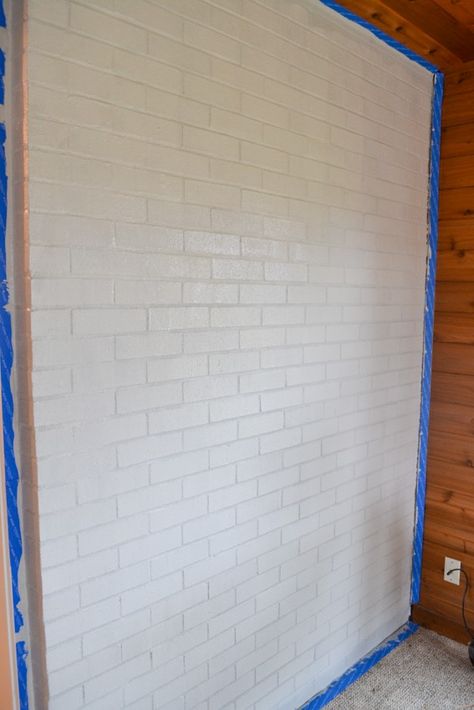 Learn how to paint an interior brick wall the easiest way possible! This interior brick wall idea can be great for sunrooms, living rooms, kitchens, and more! Painted bricks are a fun way to update a space and we painted our brick wall a great white gray to modernize and brighten our office / sun room. #brickwall #gray #DIY #livingroom Interior Painted Brick, Painting Brick Wall Interior, Painting Brick Interior Wall, Painted Brick Interior Wall, Painting Brick Interior, Painted Brick Wall Interior, Interior Brick Wall Ideas, Painted Brick Interior, Red Brick Interior