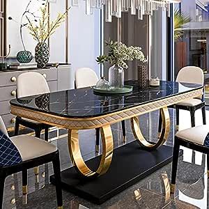 Faux Marble Dining Table, Dining Room Design Luxury, Marble Top Dining Table, Luxury Dining Table, Marble Dining Table, Stone Dining Table, Small Kitchens, Rectangle Dining Table, Table Leg