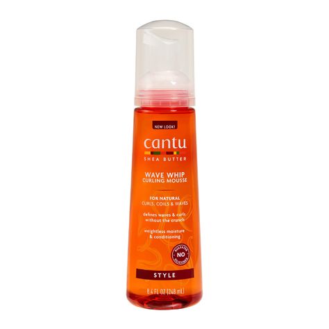 Cantu Wave Whip Curling Mousse, Curling Mousse, Cantu For Natural Hair, Cantu Shea Butter For Natural Hair, Scrunched Hair, Condition Hair, Styling Mousse, Waves Curls, Natural Wavy Hair