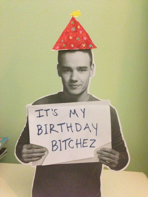 Its My Birthday Meme, Happy Birthday Funny For Him Men, Mood Pics Happy, Harry Styles Happy Birthday, Happy Birthday To Me Aesthetic, One Direction Happy Birthday, Happy Birthday Liam, One Direction Party, One Direction Birthday