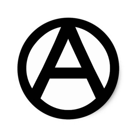 Anarchism Symbol, Anarchy Sticker, Anarchy Symbol, Punk Design, Punk Art, Symbol Tattoos, Symbol Logo, Infiniti Logo, Round Stickers