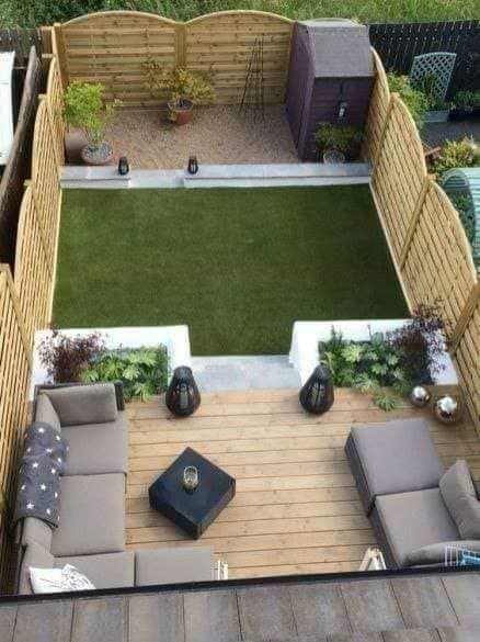 Landscape design 🌹 Very Small Garden Ideas, Small Garden Inspiration, Ideas Para Decorar Jardines, Design Per Patio, Simple Backyard, Terrace Garden Ideas, Back Garden Design, Budget Garden, Small Yard