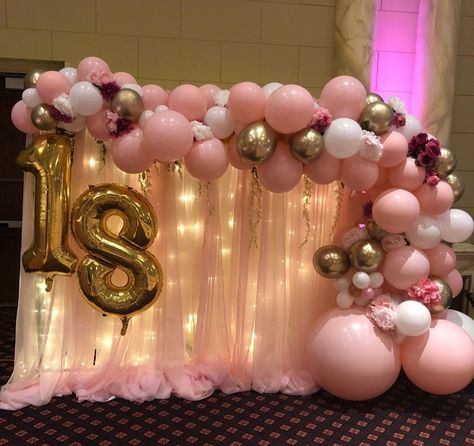 Ballon Theme, Wallpaper Time, 18th Party Ideas, Library Wallpaper, Event Backdrops, 18th Birthday Party Themes, Birthday Decorations At Home, 18th Birthday Decorations, Birthday 4