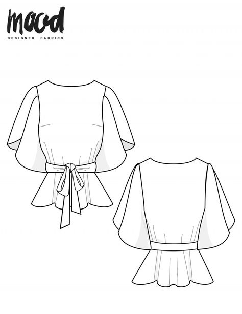 The Karri Top - Free Sewing Pattern - Mood Sewciety Mood Sewciety, Blouse Sewing, Sewing Tops, Shirt Sewing Pattern, Free Sewing Pattern, Free Pdf Sewing Patterns, Sew Ins, Patterns Fashion, Mood Fabrics