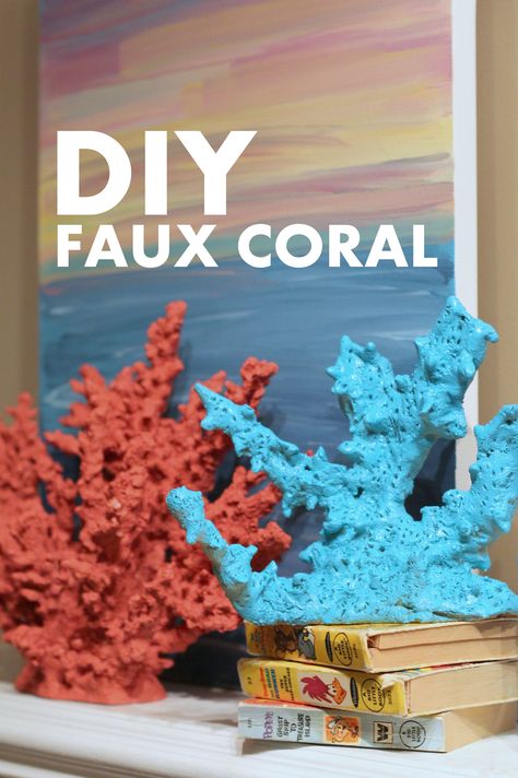 DIY Faux Coral Tutorial using Salt Dough   Please note this is for Decoration or craft only not for aquariums Beach House Decor Diy, Sea Glass Art Projects, Coral Decor, Summer Wall Art, Glass Art Projects, Wall Art Crafts, Beach Diy, Theme Halloween, Salt Dough