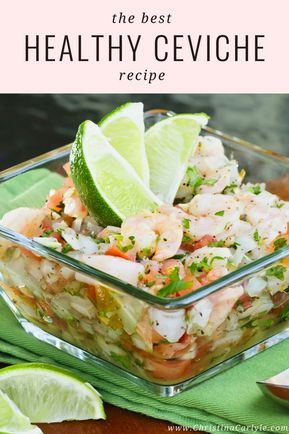 Shrimp Ceviche With Avocado, Seafood Ceviche, Shrimp Ceviche Recipe, Ceviche Recipe, Shrimp Ceviche, Healthy Shrimp, Easy Shrimp, Shrimp Salad, Seafood Dishes