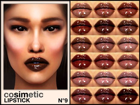 cosimetic's Lipstick N9 Cosimetic's Sims 4, Female Sims, Sims 4 Cc Eyes, The Sims 4 Skin, Makeup Cc, Sims 4 Cc Kids Clothing, Sims 4 Cc Makeup, Sims 4 Game Mods, Sims 4 Expansions