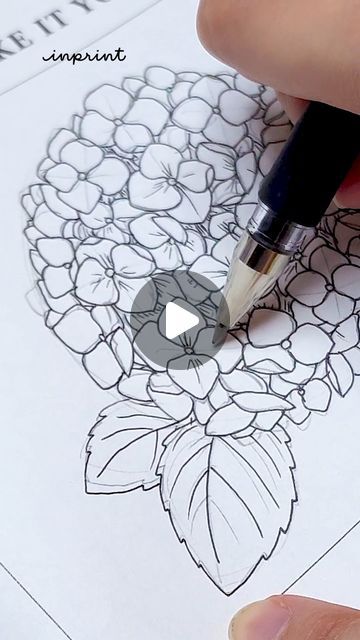 3,712 likes, 16 comments - inprint.xyz on July 5, 2024: "Drawing the Hydrangea flower in my own style 🥰". Hydrangea How To Draw, Draw Hydrangea Step By Step, Hydrangea Drawing Tutorials, Hydrangea Art Drawing, How To Draw A Hydrangea, How To Draw Hydrangeas, Hydrangeas Drawing, Hydrangea Mosaic, Hydrangea Drawing