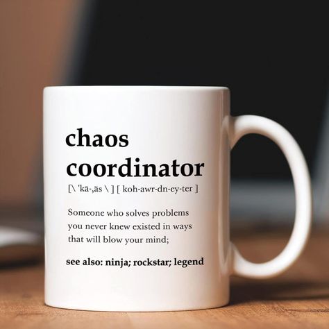 Chaos Coordinator Mug Gift, Boss Day Gifts for Women Men, Leader Gift, Birthday Gifts for Boss Lady, Mom, Coworker, Manager, Teacher Appreciation, Christmas Coffee Mug Boss Birthday Gift, Coworkers Birthday, Boss Day, Bosses Day Gifts, Coffee Mug Quotes, Boss' Day, Chaos Coordinator, Urban Loft, Loft Living