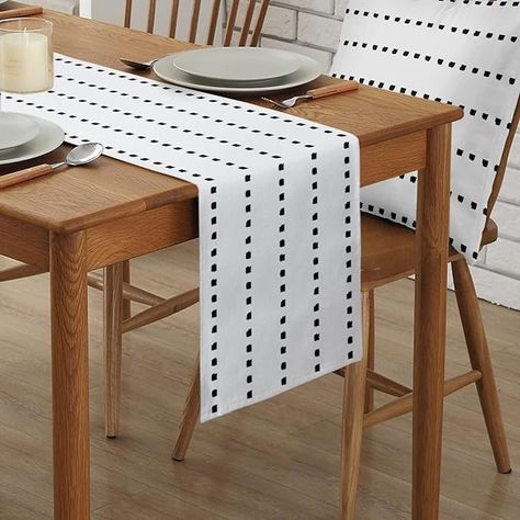 Amazon.com: Queenker Boho Table Runner,Black White Geometric Polka Dots Minimalist Burlap Dresser Runner Kitchen Dining Table Scarf,Small Table Runner for Indoor Outdoor Home Party Decoration,13x36 Inch : Home & Kitchen Small Table Runner, Dresser Runner, Table Scarf, Boho Table Runner, Boho Table, Runner Kitchen, Kitchen Dining Table, Outdoor Home, Small Table