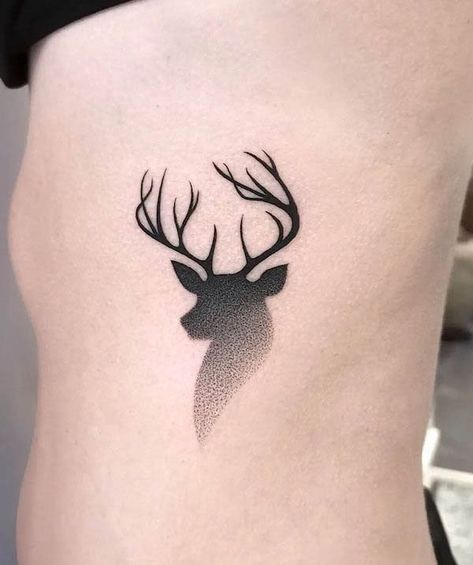 Deer Horn Tattoo, Baby Deer Tattoo, Stag Tattoo Design, Deer Antler Tattoo, Deer Tattoos, Deer Head Tattoo, Elk Tattoo, Antler Tattoo, Deer Skull Tattoos