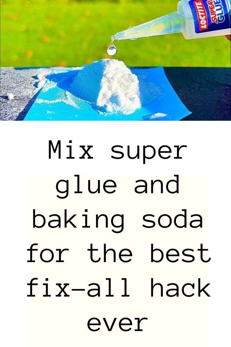 Mix super glue and baking soda for the best fix-all hack ever #Mix #super #glue #and #baking #soda #for #best #fix #all #hack #ever Super Glue And Baking Soda, Baking Soda Health, Diy Glue, Cleaning Your Ears, Baby Sleep Schedule, Baking Soda Uses, Best Detox, Super Glue, What Happens When You