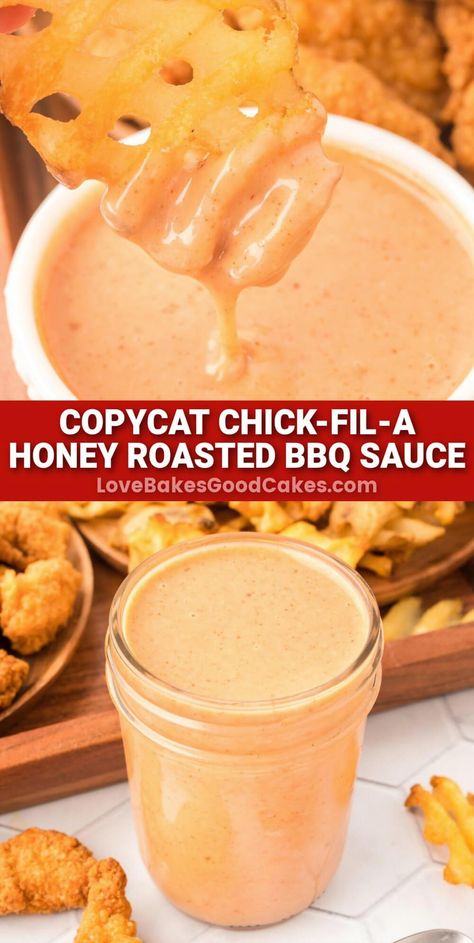 Experience a delightful blend of sweet, tangy, and smoky flavors with this homemade version of Chick-fil-A's Honey Roasted BBQ Sauce. Perfect for recreating the taste of their chicken club sandwiches in your own kitchen, this sauce is incredibly flavorful and easy to whip up. Honey Roasted Bbq Sauce Chick Fil A, Chick Fil A Honey Roasted Bbq Sauce, How To Make Chick Fil A Sauce, Club Sandwich Sauce, Chick Fila Sauce, Copycat Sauces, Chicken Sandwich Sauce, Diy Bbq Sauce, Homemade Honey Bbq Sauce