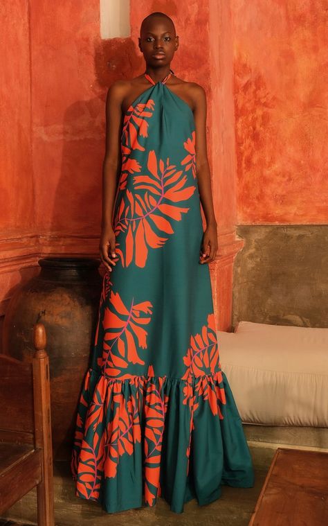 Mode Boho, Resort Dresses, Halter Maxi, Halter Maxi Dresses, Mode Inspiration, Styling Tips, African Dress, Moda Operandi, Pretty Dresses