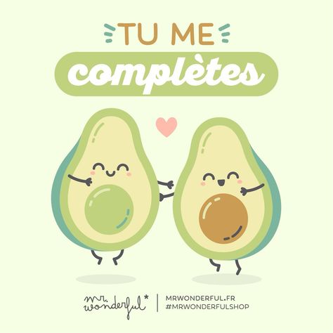 Mr. Wonderful France (@mrwonderful_fr) | Twitter Spanish Jokes, Cute Avocado, Mr Wonderful, Love Phrases, Funny Love, Spanish Quotes, Education Quotes, Cute Images, Cute Quotes