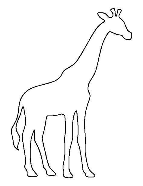 Giraffe pattern. Use the printable outline for crafts, creating stencils, scrapbooking, and more. Free PDF template to download and print at http://patternuniverse.com/download/giraffe-pattern/ Giraffe Templates Free Printable, Giraffe Coloring Pages Free Printable, Animal Templates Printable Free, Minimalist Giraffe Tattoo, Giraffe Template, Doodle Template, Draw Zentangle, Animal Outline, Animal Cutouts