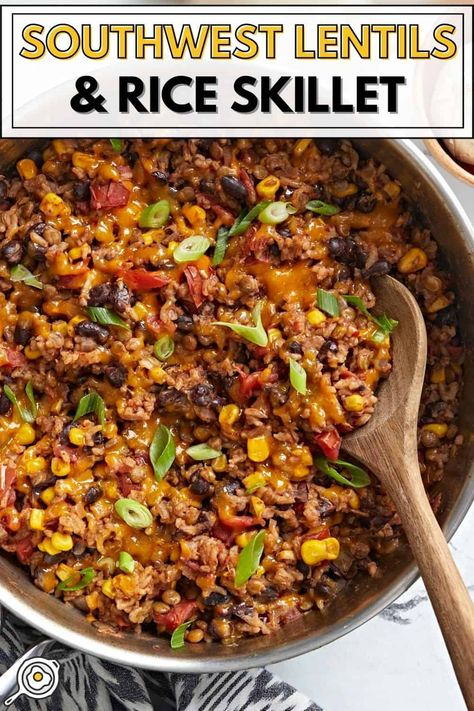 Lentil And Rice, Simple Family Meals, Rice Skillet, Lentils And Rice, Budget Bytes, Vegetarian Meal Prep, Lentil Recipes, Skillet Meals, Budget Friendly Recipes