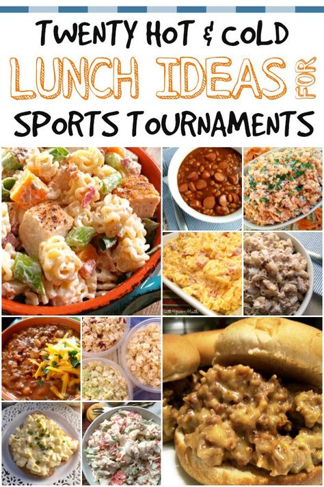 20 Hot & Cold Lunch Ideas for Sports Tournaments Sports Team Meals, Tournament Food, Baseball Food, Team Meal, Field Meals, Sports Snacks, Quick Dinner Ideas, Team Dinner, Team Snacks