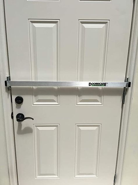 Doorricade Door Bar - Best Protection Against Home Invasion - Solid Aluminum Bar. - Hardware Locks - Amazon.com Apartment Door Security, Door Barricade, Pallet Furniture Plans, Home Invasion, Door Security, Wood Exterior Door, Door Bar, Simple Woodworking Plans, Apartment Door